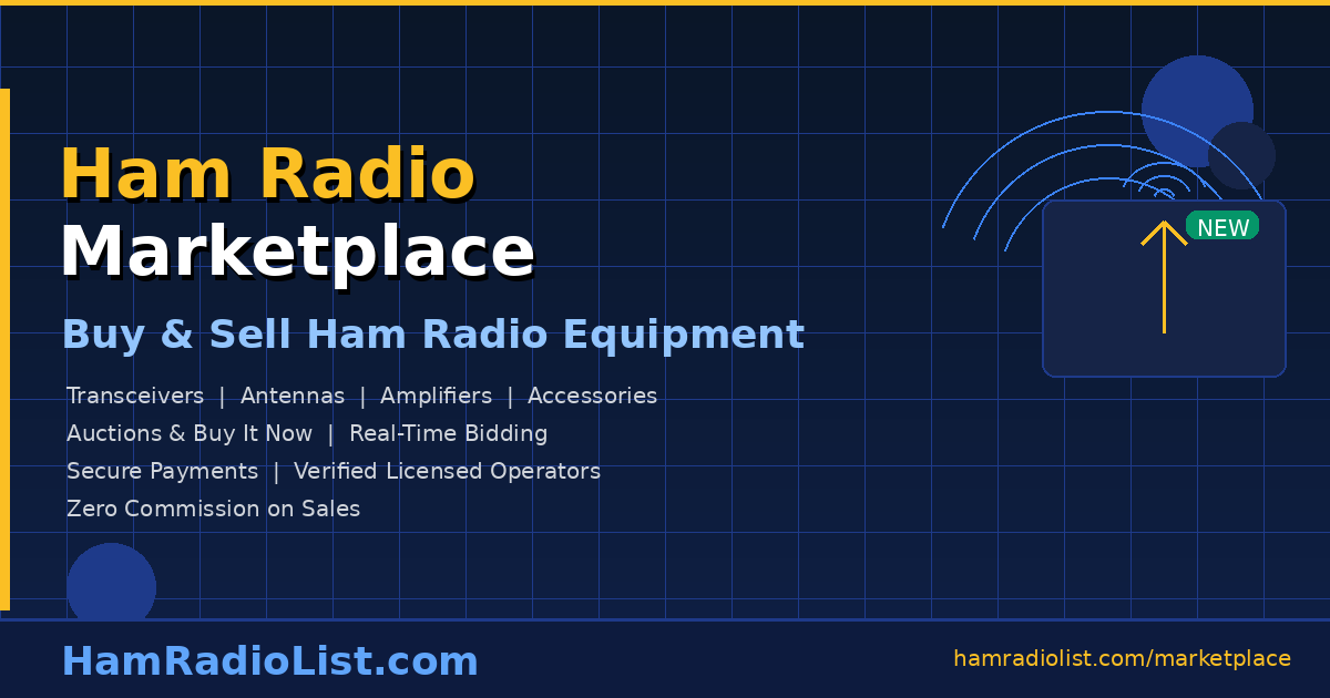 Ham Radio Marketplace — Buy & Sell Ham Radio Equipment | HamRadioList.com